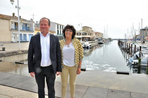 le maire de Marseillan Yves Michel et la première adjointe au maire de Sète Blandine Authié en route pour les législatives