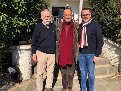 Gérard Frioux, résidant aujourd’hui à Sète, aux côtés de Gaby Tissot et de Stéphane Pépin-Bonet