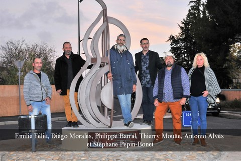 Emilie Féliu, Diégo Moralès, Philippe Barral, Thierry Moutte, Antonio Alvès et Stéphane Pépin-Bonet