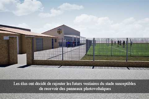 Les élus ont décidé de rajouter les futurs vestiaires du stade susceptibles de recevoir des panneaux photovoltaïques