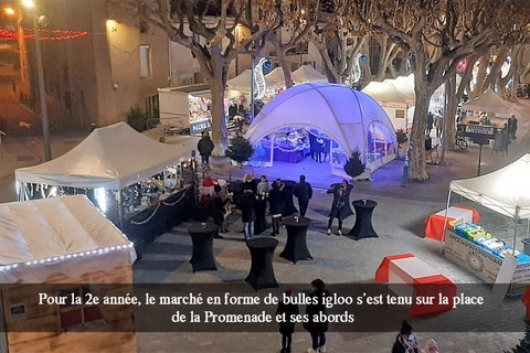 Pour la 2e année, le marché en forme de bulles igloo s’est tenu sur la place de la Promenade et ses abords