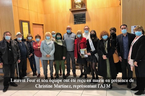 Laurent Feur et son équipe ont été reçu en mairie en présence de Christine Martinez, représentant l’AFM
