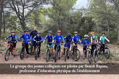 Le groupe des jeunes collégiens est pilotée par Benoît Rapiau, professeur d’éducation physique de l’établissement