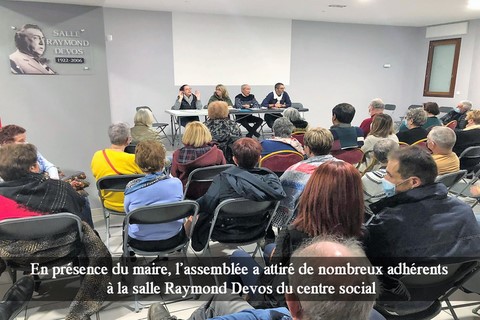 En présence du maire, l’assemblée a attiré de nombreux adhérents à la salle Raymond Devos du centre social