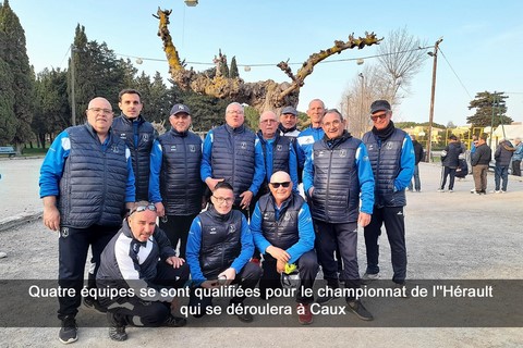 Quatre équipes se sont qualifiées pour le championnat de l''Hérault qui se déroulera à Caux