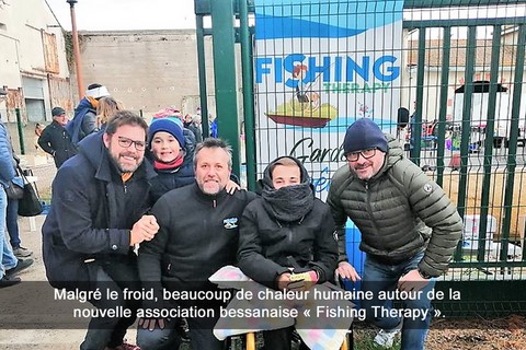Malgré le froid, beaucoup de chaleur humaine autour de la nouvelle association bessanaise « Fishing Therapy ».