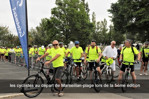 les cyclistes au départ de Marseillan-plage lors de la 5ème édition