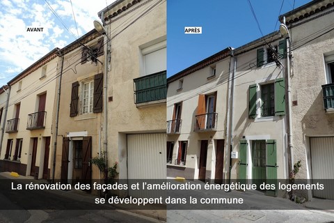 La rénovation des façades et l’amélioration énergétique des logements se développent dans la commune