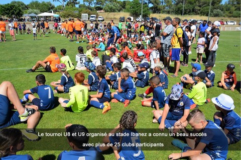 : Le tournoi U8 et U9 organisé au stade Ibanez a connu un beau succès avec plus de 25 clubs participants