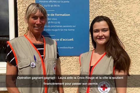 Opération gagnant-gagnant : Laura aide la Croix-Rouge et la ville la soutient financièrement pour passer son permis