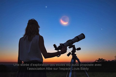 Une soirée d’exploration des étoiles est aussi proposée avec l’association Albe sur l’espace Louis Baldy